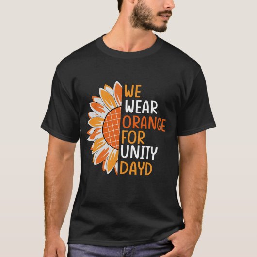 WE DRAgen ORANJE VOOR UNITY DAG T-shirt (Voorkant)