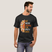 WE DRAgen ORANJE VOOR UNITY DAG T-shirt (Voorkant volledig)