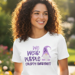 We dragen paarse Epilepsie Bewustzijn Gnome Tri-Blend Shirt