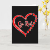 We dragen rood in februari, ga rood voor hartziekt kaart (Gele Bloem)