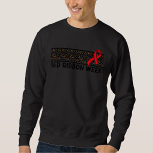 We dragen rood voor Red Ribbon Week Awareness Red  Trui