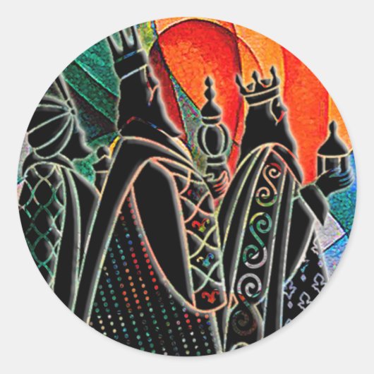 WE DRIE KINGS.jpg Ronde Sticker (Voorkant)