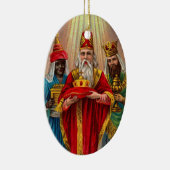 We drie koningen kerstversiering keramisch ornament (Rechts)
