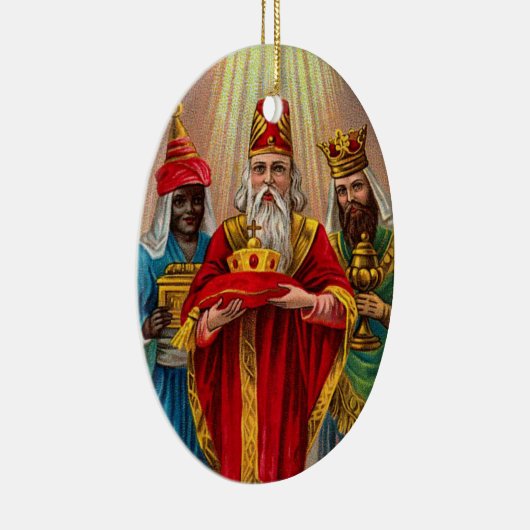We drie koningen kerstversiering keramisch ornament (Rechts)