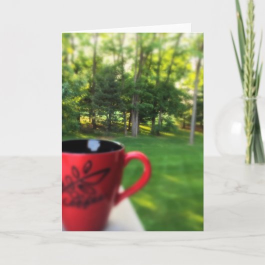 We Drinken koffie met onze Oyes Note Card Kaart (Voorkant)