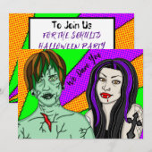 We Durven Het | Halloweenfeest Kaart (Voorkant / Achterkant)