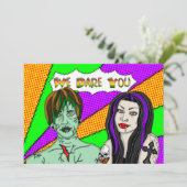 We Durven Het | Uitnodiging Voor Een Halloween Fee (Staand voorkant)