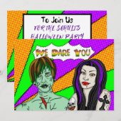 We durven je | Uitnodiging Halloweenfeest (Voorkant / Achterkant)