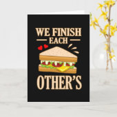 We eindigen elkaars sandwiches Bologna Vlees Kaart (Gele Bloem)