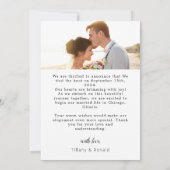 We eloped 2 foto kalligrafie script bruiloft aankondiging (Achterkant)