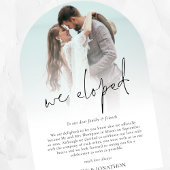 We Eloped 2 Photo Script Wedding Arch kaart