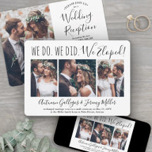 We Eloped 4 Foto Collage Trouwreceptie Alleen