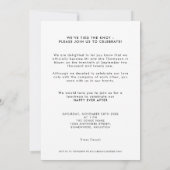 We Eloped Aankondiging Foto Uitnodiging Zwarte Tek (Achterkant)