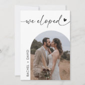 We Eloped Arch Photo Elopement QR Code Kaart (Voorkant)
