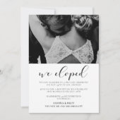 We eloped Elegant ontwerp elopement-aankondiging Kaart (Voorkant)