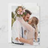 We Eloped Greenery Floral Photo Wedding Party Kaart (Achterkant)