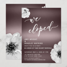 We Eloped Handlettering met Bloemen en Roségoud