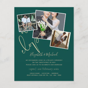 We Eloped Huwelijksaankondiging Uitnodigingen Budg