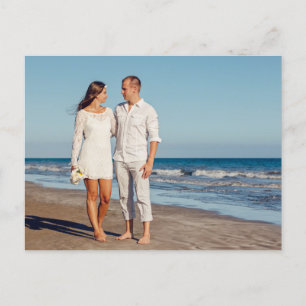 We Eloped In Hawaii Beach Wedding Announcement Briefkaart