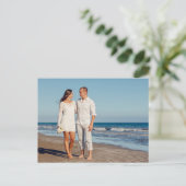 We Eloped In Hawaii Beach Wedding Announcement Briefkaart (Staand voorkant)