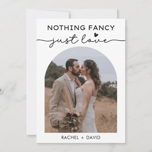 We Eloped Kaarten Arch Foto Elopement Aankondiging (Voorkant)