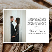 We Eloped Minimalistisch Script Custom Foto Huweli Aankondiging