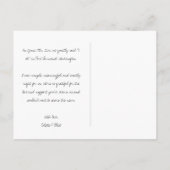 We Eloped Modern Minimalistische Bericht Script Fo Aankondigingskaart (Achterkant)