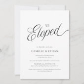 We Eloped Photo Announcement Card Kaart (Voorkant)