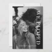 We eloped Photo card Elopement Announcement Kaart (Voorkant)