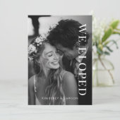 We eloped Photo card Elopement Announcement Kaart (Staand voorkant)