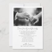We eloped Photo card Elopement Announcement Kaart (Achterkant)