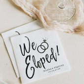 We Eloped Post-Nuptial Party Script Lettering Servet