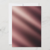 We Eloped Roze Goud Over Witte Ontvangst Kaart (Achterkant)