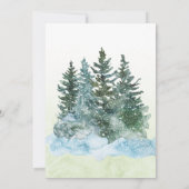 we eloped rustieke bergen bos bruiloft kaart (Achterkant)