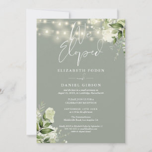 We Eloped Sage Groen Huwelijksgeloften Groene Fees Kaart