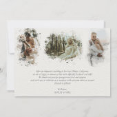 We Eloped Script 4 foto bruiloft aankondiging (Achterkant)