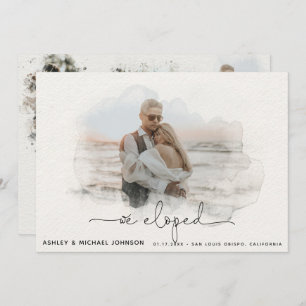 We Eloped Script 4 foto bruiloft aankondiging