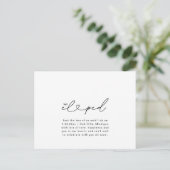 We Eloped Script Heart Chic Wedding Photo Briefkaa Briefkaart (Staand voorkant)