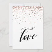 We Eloped Script Koperen Confetti Ontvangst-Only Kaart (Achterkant)