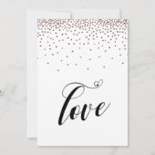 We Eloped Script Rose Goud Confetti Ontvangstkaart Kaart (Achterkant)