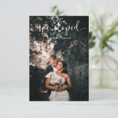 We Eloped Trouwkaart Uitnodiging Foto (Staand voorkant)