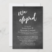 We Eloped Typografie op Schoolbord, Viering Kaart (Voorkant)