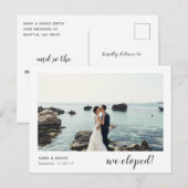 We Eloped Vluchten Aankondiging Briefkaart 5 (Voorkant / Achterkant)