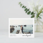 We Eloped Vluchten Aankondiging Briefkaart 5 (Staand voorkant)