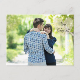 "We Eloped" Wedding of Elopement Aankondigingen Aankondigingskaart
