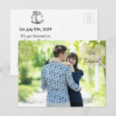 "We Eloped" Wedding of Elopement Aankondigingen Aankondigingskaart (Voorkant / Achterkant)