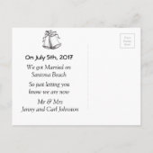 "We Eloped" Wedding of Elopement Aankondigingen Aankondigingskaart (Achterkant)