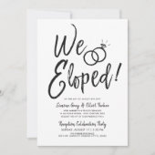We Elopeden | Feest na de bruiloft Kaart (Voorkant)