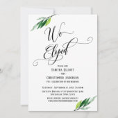 We Elopeden Uitgebreid Script en Groene Decoratie Kaart (Voorkant)