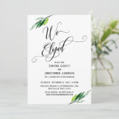 We Elopeden Uitgebreid Script en Groene Decoratie Kaart (Staand voorkant)